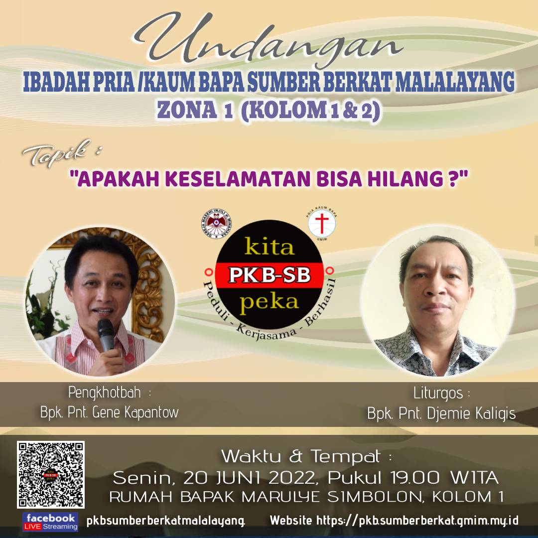 Undangan Ibadah Zona 1 P/KB SB 20/06/2022